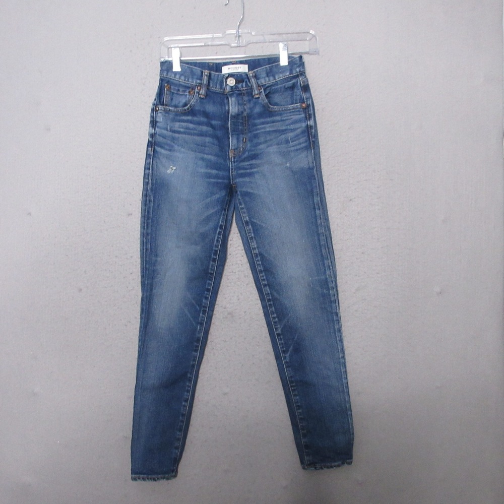 MOUSSY‎ VINTAGE Jeans 24 Skinny Distressed High Rise Japan Quiet Luxury Designer